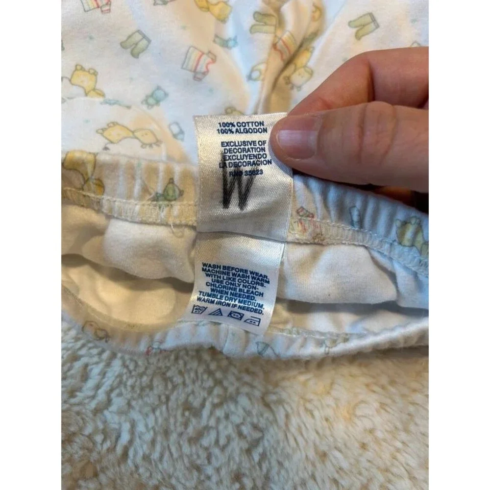 Vintage Carter's Child of Mine Newborn Nursery Print Pants